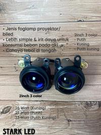 Gambar Lampu Proyektor / Projector Foglamp Biled / 2 inch 3 colors 2 inci 3 warna / Putih Kuning Putih-Kuning dari STARKSCENTS undefined 4 Tokopedia