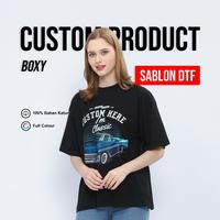 Gambar Buff Studios Kaos Boxy Custom Satuan Sablon DTF Premium Cotton Combed 24s (100% Cotton) - M, A7 dari Buff Studios undefined 1 Tokopedia