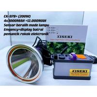 Gambar Best seller Senter Kepala Super Terang Kiseki CK-978+ 200 Watt | Cahaya Putih Baterai 12.000 mAh Dengan Aki Dan Lampu Emergency / Senter Camping Multifungsi Berburu Mancing Meronda Senter Darurat Original dari WAHYUwiua6453 undefined 2 Tokopedia