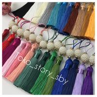 Gambar 1PC - TASEL MUTIARA RUMBAI | TASEL GENDUT RUMBAI | TASEL HIJAB KIWIR - PEACH dari Toko Story Sby undefined 1 Tokopedia