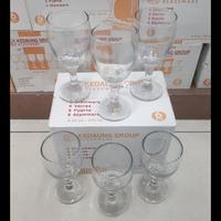 Gambar 1 SET GELAS WINE ISI 6PCS - GELAS ANGGUR - WINE GLASS - GELAS STH9 - KEDAUNG GROUP GLASSWARE bn22 dari melisadiera undefined 1 Tokopedia