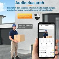 Gambar 2024 KYB 8MP CCTV Wifi Jarak Jauh Lewat Hp Outdoor Dual Lens Waterproof IP67 Full HD IP Kamera 360° - Putih6MP dari CV BRADA undefined 5 Tokopedia