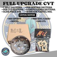 Gambar Full upgrade cvt Mio Sporty mio soul karbu mio 5tl kampas ganda per cvt per sentrik v blet daytona mangkok slide piece msl - Paket 1500 Rpm dari Idris motor shop undefined 5 Tokopedia