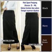 Gambar ROK HITAM SPAN PANJANG POLOS WANITA dari yunic. undefined 1 Tokopedia