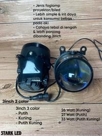 Gambar Lampu Proyektor / Projector Foglamp Biled / 3 inch 3 colors 3 inci 3 warna / Putih Kuning Putih-Kuning dari STARKSCENTS undefined 1 Tokopedia