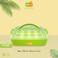 Gambar Golden Sunkist TT 1017 Kotak Tempat Telur Wadah Telor Egg Holder Isi 12 Dengan Tutup Dan Handle Plastik dari MagicSun undefined 2 Tokopedia