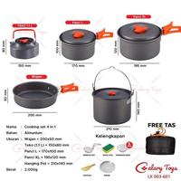 Gambar Promo / Terlaris SPEEDS Alat Masak SET Mini Camping Hiking Cookware Portable Tas Cooking Kompor Panci Sendok Mangkok Outdoor 003-601 Terbaik - 3616 TOSCA dari Swara Nusantara undefined 5 Tokopedia