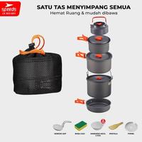 Gambar Promo / Terlaris SPEEDS Alat Masak SET Mini Camping Hiking Portable Cookware Kompor Panci Sendok Spoons Tas Outdoor 003-601 Terbaik - 003-500 SET dari Swara Nusantara undefined 2 Tokopedia