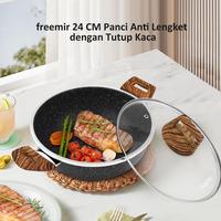 Gambar Terbaru [Best Seller] 5 In 1 Wajan Panci Freemir 24 Cm Tinggi 10 Cm Wajan Anti Lengket Wajan Granite Serbaguna Terlaris - 20 cm Beige dari betran bento undefined 4 Tokopedia