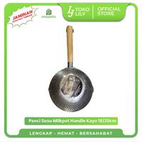 Gambar Panci Susu Stainless Milkpot Japanese Gagang Kayu Yiruma 18/20cm - 20cm dari TokoLilySemarang undefined 2 Tokopedia