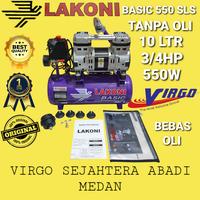 Gambar BASIC550SLS KOMPRESOR UDARA KOMPRESSOR COMPRESOR ANGIN LISTRIK OILESS SILENT 0.75HP 10 LITER 550W LAKONI BASIC 550 SLS SL SERIES dari VIRGO SEJAHTERA ABADI undefined 2 Tokopedia