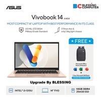 Gambar ASUS Vivobook 14 A1404VA-FHD3822M Core i3 1315U 8GB 256GB / i3 1315U 16GB 256GB W11 OHS 2024 Microsoft 365 Basic Terra Cotta - 8GB dari Blessing Computer Bali undefined 1 Tokopedia