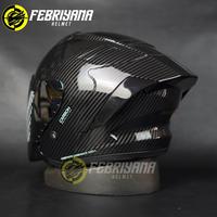 Gambar HELM JS ARMOR CARBON MOTIF HALF FACE PAKET GANTENG - M dari Febriyana Helmet undefined 5 Tokopedia