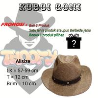 Gambar (PROMO) TOPI KOBOI GONI/ TOPI JERAMI/ TOPI KOWBOY/ TOPI PANCING/ TOPI BERKUDA/ TOPI HEALING/ TOPI.KLASIK,KOBOY. - COKLAT MUDA dari SYORBANS undefined 2 Tokopedia