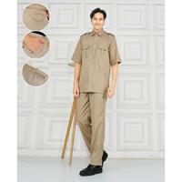 Gambar Baju Kerja Dinas Seragam DAERAH KHUSUS JAKARTA Coklat Moca Pria Tangan Pendek Katun dari DISTRIVAL undefined 5 Tokopedia