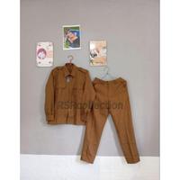 Gambar setelan seragam PNS khaki tua/seragam PNS khaki muda wanita/seragam kerja GURU wanita/seragam ASN khaki wanita/set PNS khaki wanita/seragam guru wanita/seragam PDH wanita/seragam khaki tua khaki muda wanita dari DISTRIVAL undefined 4 Tokopedia