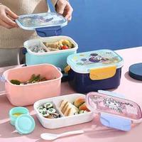 Gambar KOTAK MAKAN BEKAL LUNCH BOX ANAK PP 2 LAYER DENGAN HANDLE+ SAUCE JAR+ SENDOK - Unicorn 2lyr PP dari Chibikko ID undefined 5 Tokopedia