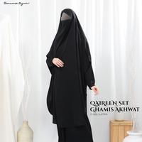 Gambar SEMASE SYAR'I AKHWAT QAIREEN SET GHAMIS JET BLACK BAHAN LATIFA C002 BAJU GAMIS PREMPUAN SET - XS dari Muslim Store Palangkaraya undefined 1 Tokopedia