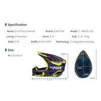 Gambar BATFOX Full Covered Bicycle Helmet OFF-ROAD MTB Mountain Road Bike Full Face Helmet DH MTV Downhill Cycling Helmet Casco dari Pouwi undefined 5 Tokopedia