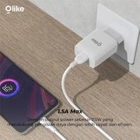 Gambar OLIKE C104 KEPALA CHARGER USB ADAPTER CHARGER PLUG EU KABEL MICRO USB TYPE C - Micro USB dari Starcomp Solo undefined 2 Tokopedia