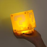 Gambar Eyre Tanda tanya Super Mario terdengar lampu malam yang dapat diisi ulang cahaya ambient lampu desktop ornamen sensor tepuk cahaya lampu malam lintas batas - Mario Lights dari Store Lime undefined 5 Tokopedia
