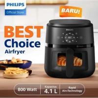 Gambar AIR FRYER PHILIPS NA220 TRANSPARAN BEST CHOICE 4,2LITER AIR FRYER MULTIFUNGSI DIGITAL LOW WATR 800W - Hitam dari EBC ELEKTRONIK undefined 3 Tokopedia