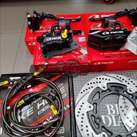Gambar Paketan Pengereman Nmax 4P 2P Master Rem RCB S1 FL 17mm / 14mm kanan kiri Radial + Kaliper Depan RCB R1 4 piston Belakang S26 2 Piston + Selang rem Carbon + Piringan Discbrake disc 260MM Nmax New / Old Baru Lama Turbo Tech Neo S Original - RH 17MM+LH 14MM, NMAX Non ABS dari NewstarShopp undefined 5 Tokopedia