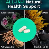 Gambar Sea Moss Supplement Sea Moss Capsules With Black Seed Oil Ashwagandha And Burdock Root Multimineral Supplement With Vitamin C 60 Veggie Capsules dari Kelon-Store undefined 3 Tokopedia