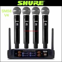 Gambar Shure SM58 V4 Wireless Microphone Dynamic Professional Mic Party Stage Karaoke Mic with 4 Handheld SM58 Wireless Microphone dari Healist undefined 1 Tokopedia