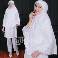 Gambar Setelan Tunik Wanita Katun Putih One Set Tunik Dan Celana Umroh Lengkap - Putih, S dari Zerba Adaa undefined 4 Tokopedia