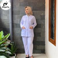 Gambar Setelan Baju Seragam Perawat Wanita Dinas Kesehatan Putih Terpopuler Pakaian Bidan Cewek Model Saku Bawah Terbaru dari OfficialLaksita undefined 2 Tokopedia