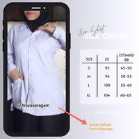 Gambar Baju Putih Wanita Lengan Panjang Seragam Kerja Kantor untuk Dinas/Magang/PPL/Ospek/Guru/Bidan/Perawat/ASN kemeja putih wanita kancing bungkus - Putih, S (Ld 92cm) dari OfficialLaksita undefined 2 Tokopedia