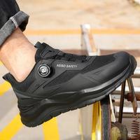 Gambar cvhal Sepatu Safety shoes aeiso SPORT ujung besi casual hitam pria dan wanita Anti Smashing Stab - Hitam, 38 dari cv halimai undefined 1 Tokopedia