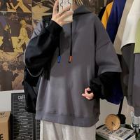 Gambar Jaketin Aja - Hoodie Lengan Double Layer Big Size ( S - 6Xl ) Jaket Polos Basic Mix Two Tone M L Xl Xxl Xxxl 4Xl 5Xl 6L Korean Style Oversized Sweater Kombinasi 2 Warna Hip Hop Street Wear Unisex Pria Wanita Matcha Navy Peach Beige Khaki Orange Hitam Grey - Hitam-Putih, S dari AzaraeL undefined 3 Tokopedia