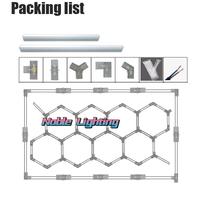 Gambar 10X5M Honeycomb Led Light Garage Light 7X4M Hexagon Led lamp Led Tube Ceiling Lighting For Auto Car Body Repair Led Workshop dari Updata undefined 4 Tokopedia