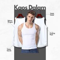 Gambar Kaos Dalam Pria / Pakaian Dalam Dewasa / Kaos Singlet Murah XL & L3 - XL dari MJPRO KAOS undefined 1 Tokopedia