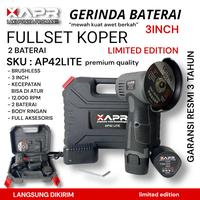 Gambar APR JAPAN Gerinda Baterai AP42lite 3 Inch Fullset Koper 2 Baterai Garansi Resmi 3 Tahun Angle Grinder Gurinda Cordless Premium Quality dari APR OFFICIAL JAKARTA undefined 3 Tokopedia