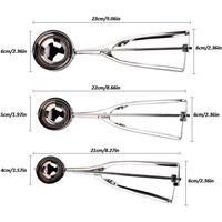 Gambar Cookie Scoop Set 3 PCS, with Trigger Large-Medium-Small Size for Kitchen Family Ice Cream Cookie Cupcake Muffin Meatbal multipurpose tainless Steel Ice Cream Scooper dari The Global Corner undefined 3 Tokopedia