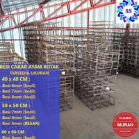 Gambar ready stock BESI CAKAR AYAM /CEKER AYAM (40X40 / 50X50 / 60X60) BESI 6K / 8K / 10K - 40X40 6K dari HiSteel undefined 1 Tokopedia