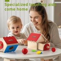 Gambar Montessori Coin Box Toys Object Permanent 2-in-1 Wooden Ball Drop Games & Wooden Puzzle Double Drawers Toys Gifts for Toddler dari Darell Picture undefined 2 Tokopedia