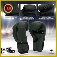 Gambar sarung tinju dewasa indofight boxing gloves sarung tangan muay thai training glove muaythai pwr best quality - POWER-GREEN, 10 OZ dari Auliaa Official undefined 5 Tokopedia
