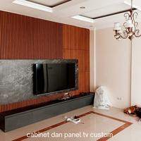 Gambar cabinet dan panel tv dengan grill panel futuristik - Cokelat dari furniture &amp; interior one undefined 1 Tokopedia