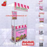 Gambar Booth Portable Juragan Gerobak 21 Model Meja Dalam Plus Atap Lipat Untuk jualan - Polosan, Small 60x40 dari CV SatyaJayaStore undefined 1 Tokopedia