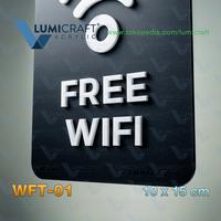Gambar Free Wifi Sign Acrylic Timbul 3D Minimalis Lambang Akrilik Wifi Gratis untuk Kafe dan Restoran  | Lumicraft WFT-01 dari Lumicraft Acrylic undefined 3 Tokopedia