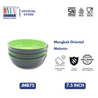 Gambar 3 Pcs, Onyx Pro, Mangkok Sayur Besar Oriental 7.5 inch : Melamin, Aman untuk Makanan, Halal, JMB75 Bicolor - Hitam-Merah dari Onyx Melamin undefined 1 Tokopedia