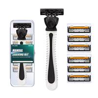 Gambar Pisau Cukur Manual Set 6pcs +1 box gagang pisau cukur Pisau dua lapis pisau Alat cukur janggut Tajam dari LAPAK BARROKAH_NEW undefined 3 Tokopedia