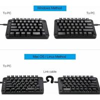 Gambar All 88 Keys Programmable Ergonomic Keypad Programmable Split Mechanical Keyboard with Cherry MX Red Switch White Backlit dari Blaze Crimson undefined 2 Tokopedia