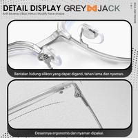 Gambar Grey Jack Frame Kacamata Model Half Bahan Titanium Ringan Fashion Pria Wanita Bisa Minus Style Bisnis 58010 - BLACK, FRAME SAJA dari Grey Jack Eyewear undefined 5 Tokopedia
