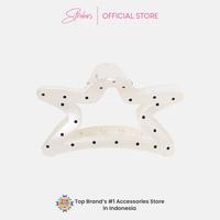 Gambar Stroberi Motif Dot Hair Clip Series - Star Off White dari Stroberi Accessories undefined 5 Tokopedia