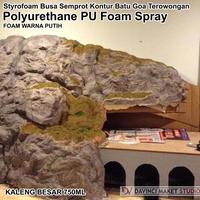 Gambar Polyurethane PU Foam Spray 750ml Styrofoam Busa Semprot Kontur Batu Goa Mold Terowongan Diorama Maket dari J A T I R E J E K I undefined 3 Tokopedia
